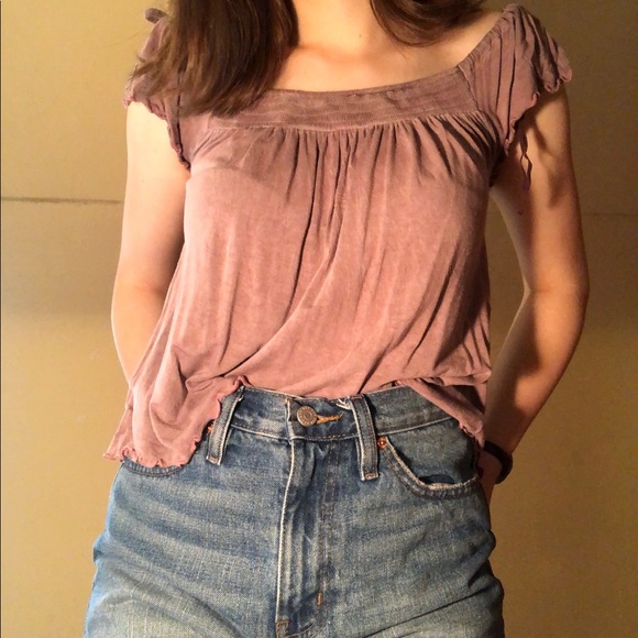American Eagle purple crop top - Picture 2 of 3